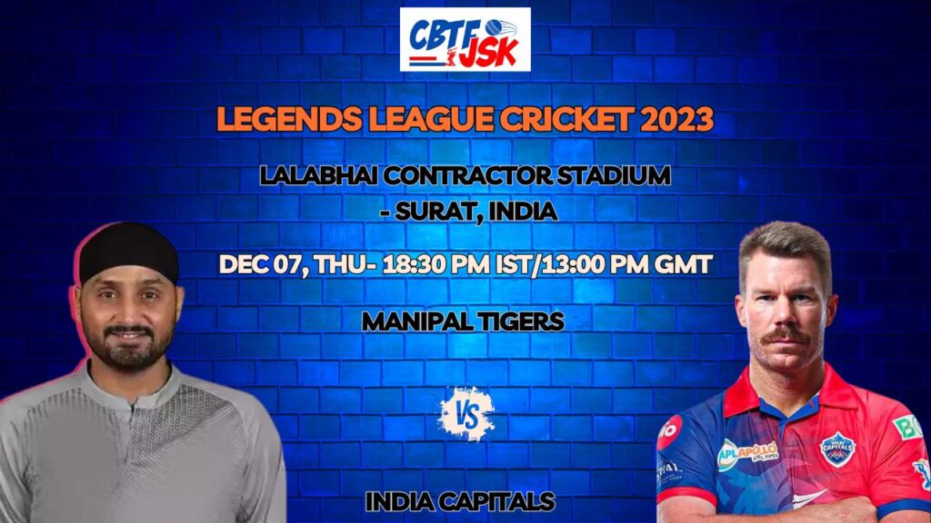 Manipal Tigers vs India Capitals T20 Today Match Prediction & Live Odds - Qualifier Legends League Cricket 2023