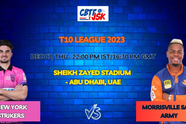 New York Strikers vs Morrisville Samp Army Today Match Prediction & Live Odds - T10 League 2023