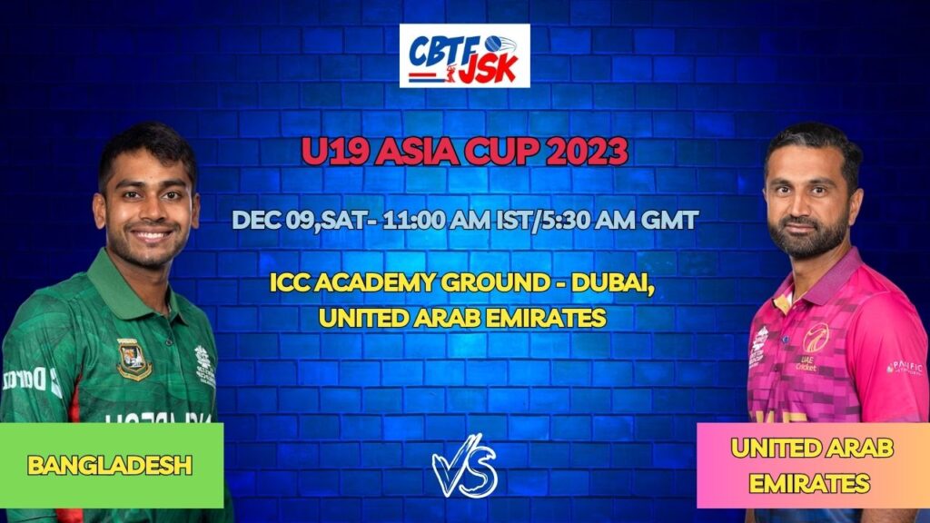 Bangladesh vs UAE Today Match Prediction & Live Odds - U19 Asia Cup 2023