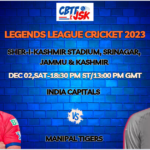 India Capitals vs Manipal Tigers T20 Today Match Prediction & Live Odds - Legends League Cricket 2023