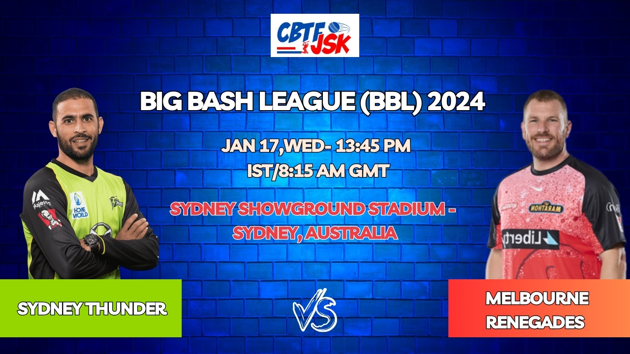 Sydney Thunder vs Melbourne Renegades Today Match Prediction & Live Odds - BBL 2024