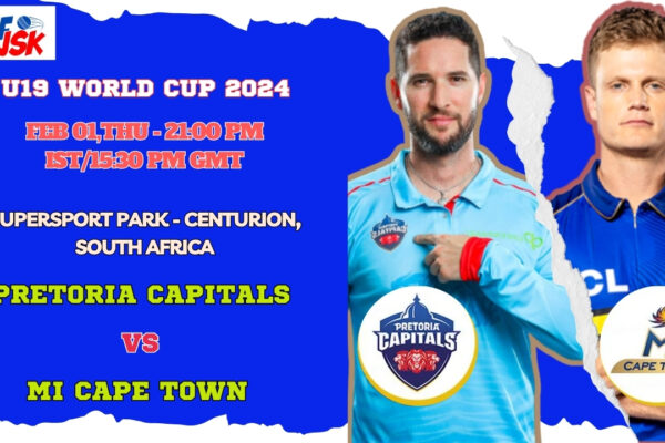 Pretoria Capitals vs MI Cape Town Today Match Prediction & Live Odds - SA20 2024