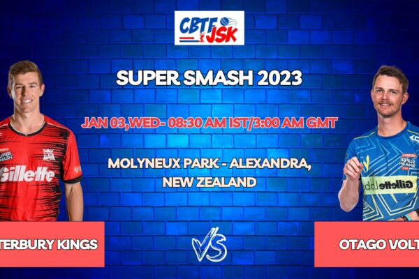 Otago Volts vs Canterbury Kings Today Match Prediction & Live Odds - Super Smash 2024