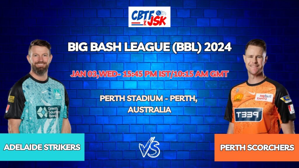 Perth Scorchers vs Adelaide Strikers Today Match Prediction & Live Odds - BBL 2024