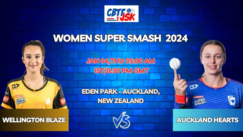 Auckland Hearts vs Wellington Blaze Today Match Prediction & Live Odds - Super Smash Women 2024