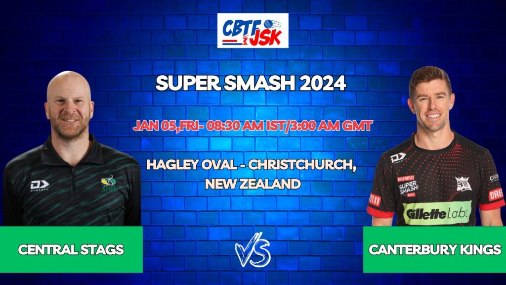 Canterbury Kings vs Central Stags Today Match Prediction & Live Odds - Super Smash 2024