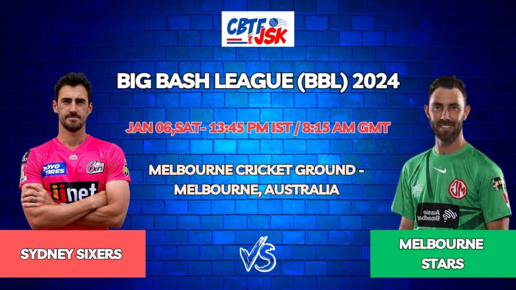 Melbourne Stars vs Sydney Sixers Today Match Prediction & Live Odds - BBL 2024