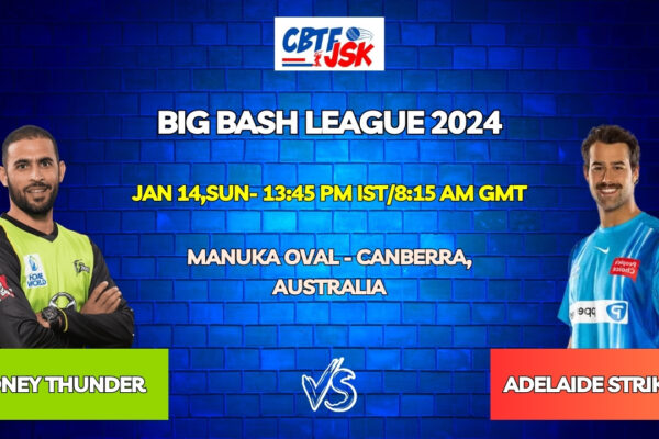 Sydney Thunder vs Adelaide Strikers Today Match Prediction & Live Odds - BBL 2024