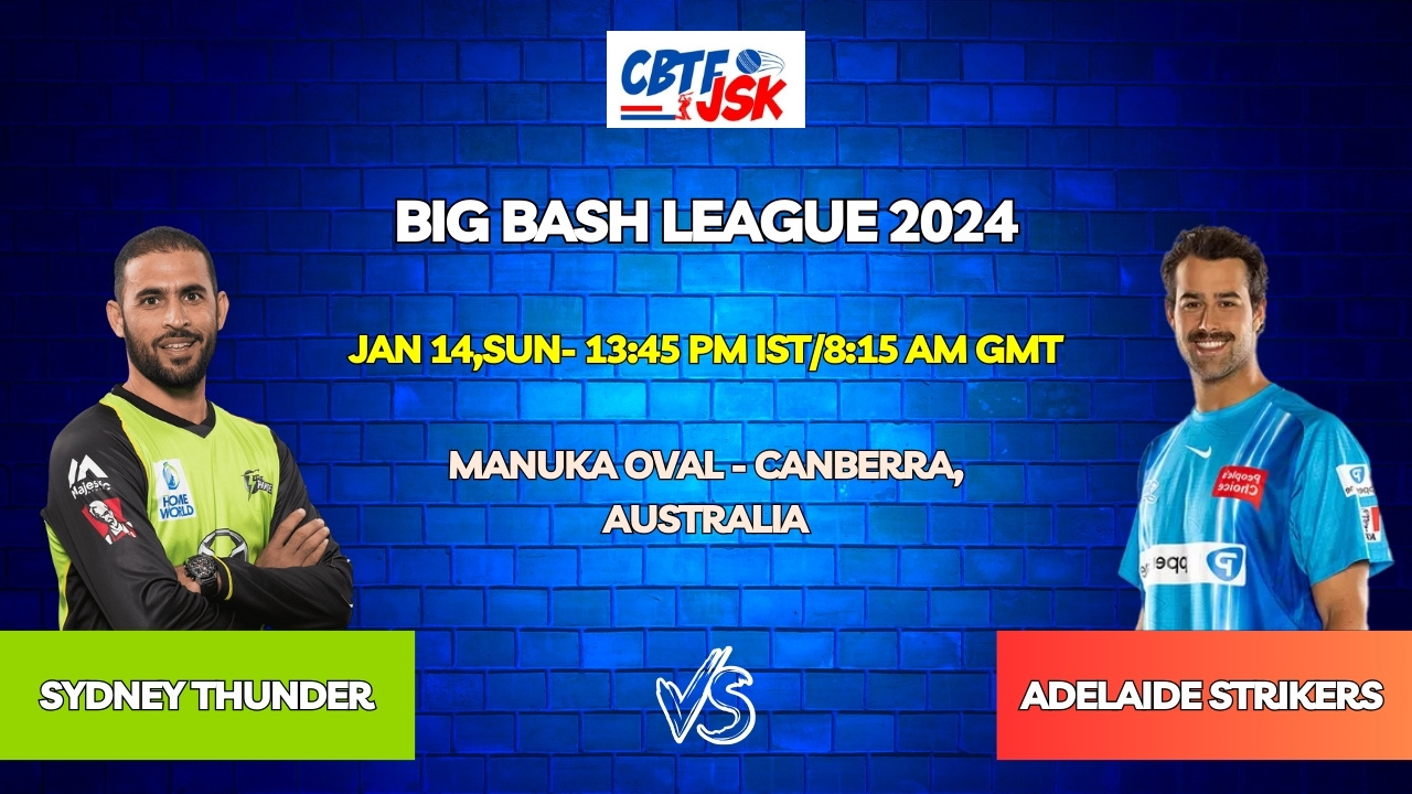 Sydney Thunder vs Adelaide Strikers Today Match Prediction & Live Odds - BBL 2024