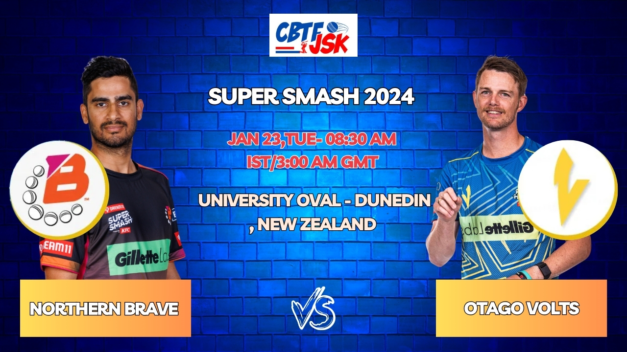 Otago Volts vs Northern Brave Today Match Prediction & Live Odds - Super Smash 2024