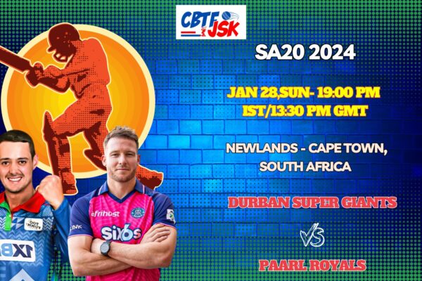 Durban Super Giants vs Paarl Royals Today Match Prediction & Live Odds - SA20 2024