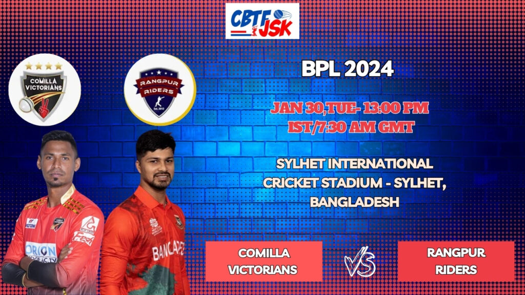 Comilla Victorians vs Rangpur Riders Today Match Prediction & Live Odds - BPL 2024