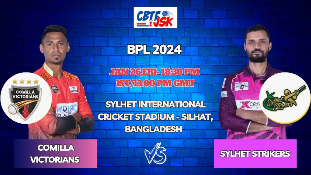 Comilla Victorians vs Sylhet Strikers Today Match Prediction & Live Odds - BPL 2024