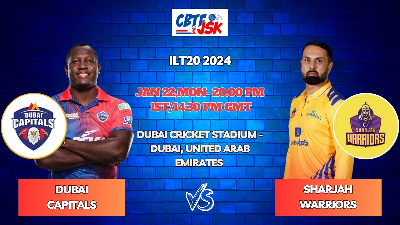 Dubai Capitals vs Sharjah Warriors Today Match Prediction & Live Odds - ILT20 2024