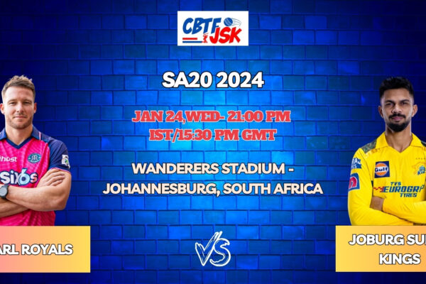 Joburg Super Kings vs Paarl Royals Today Match Prediction & Live Odds - SA20 2024