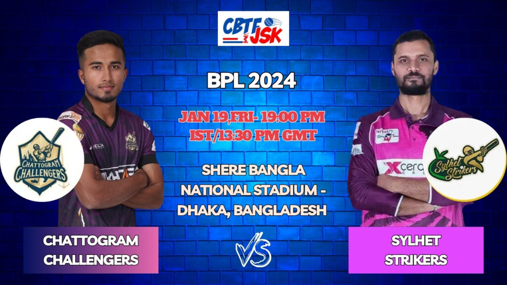 Chattogram Challengers vs Sylhet Strikers Today Match Prediction & Live Odds - BPL 2024