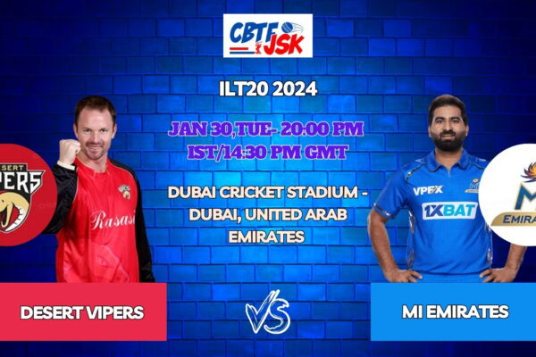 Desert Vipers vs MI Emirates Today Match Prediction & Live Odds - ILT20 2024