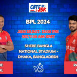 Fortune Barishal vs Rangpur Riders Today Match Prediction & Live Odds - BPL 2024