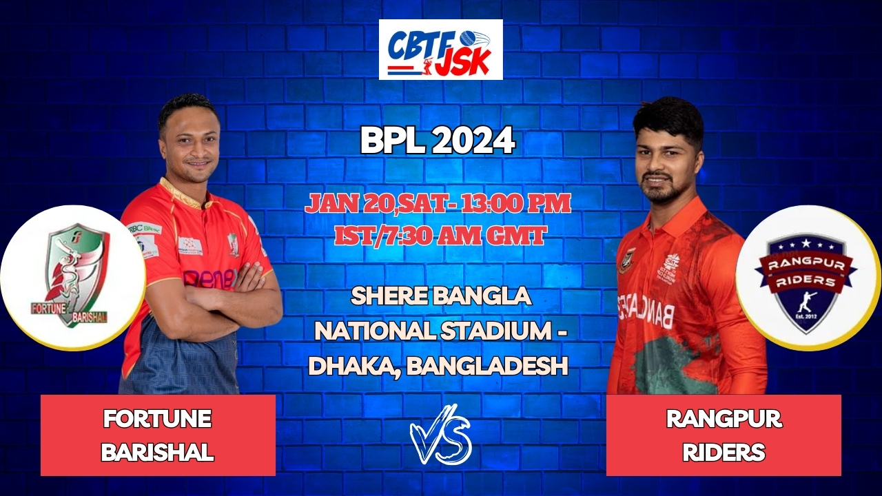 Fortune Barishal vs Rangpur Riders Today Match Prediction & Live Odds - BPL 2024