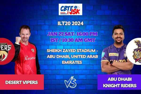 Abu Dhabi Knight Riders vs Desert Vipers Today Match Prediction & Live Odds – ILT20 2024