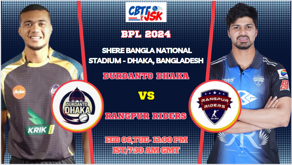 Durdanto Dhaka vs Rangpur Riders Today Match Prediction & Live Odds – BPL 2024