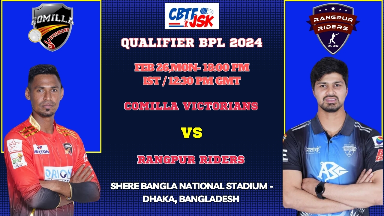 Rangpur Riders vs Comilla Victorians Today Match Prediction & Live Odds - Qualifier BPL 2024