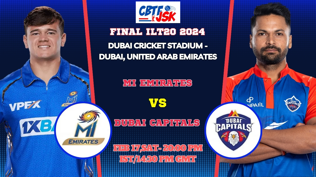 MI Emirates vs Dubai Capitals Today Match Prediction & Live Odds - Final ILT20 2024