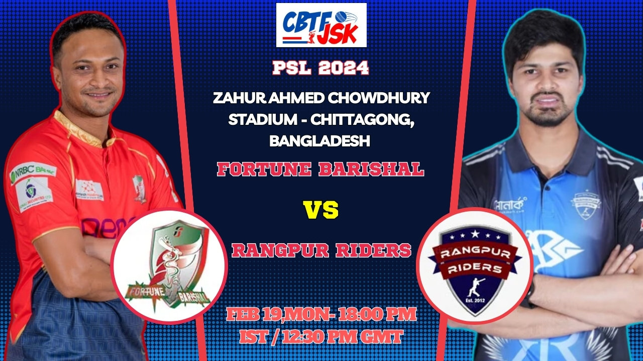 Fortune Barishal vs Rangpur Riders Today Match Prediction & Live Odds - BPL 2024