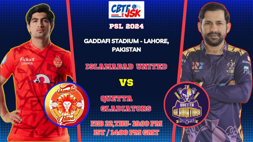 Islamabad United vs Quetta Gladiators Today Match Prediction & Live Odds - PSL 2024