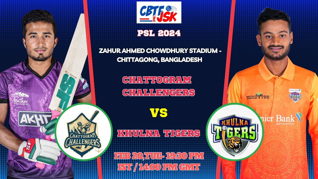 Chattogram Challengers vs Khulna Tigers Today Match Prediction & Live Odds - BPL 2024