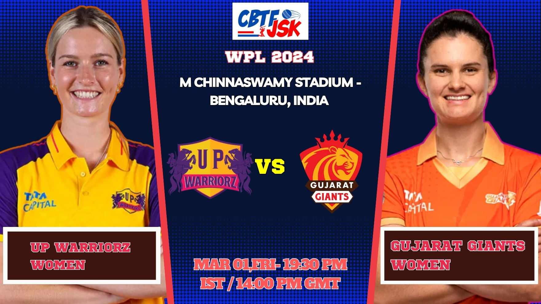 UP Warriorz vs Gujarat Giants Women Today Match Prediction & Live Odds - WPL 2024