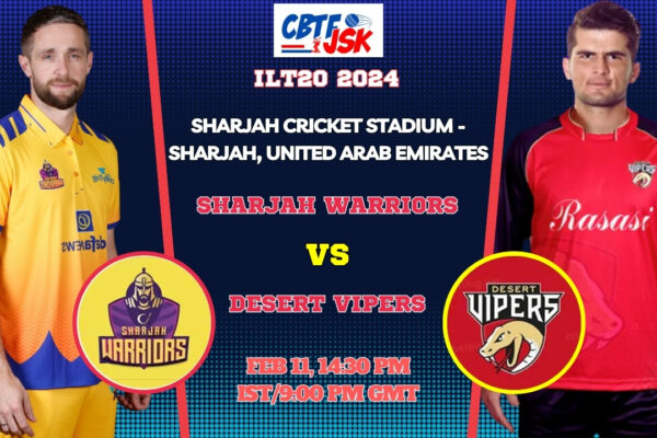 Sharjah Warriors vs Desert Vipers Today Match Prediction & Live Odds - ILT20 2024