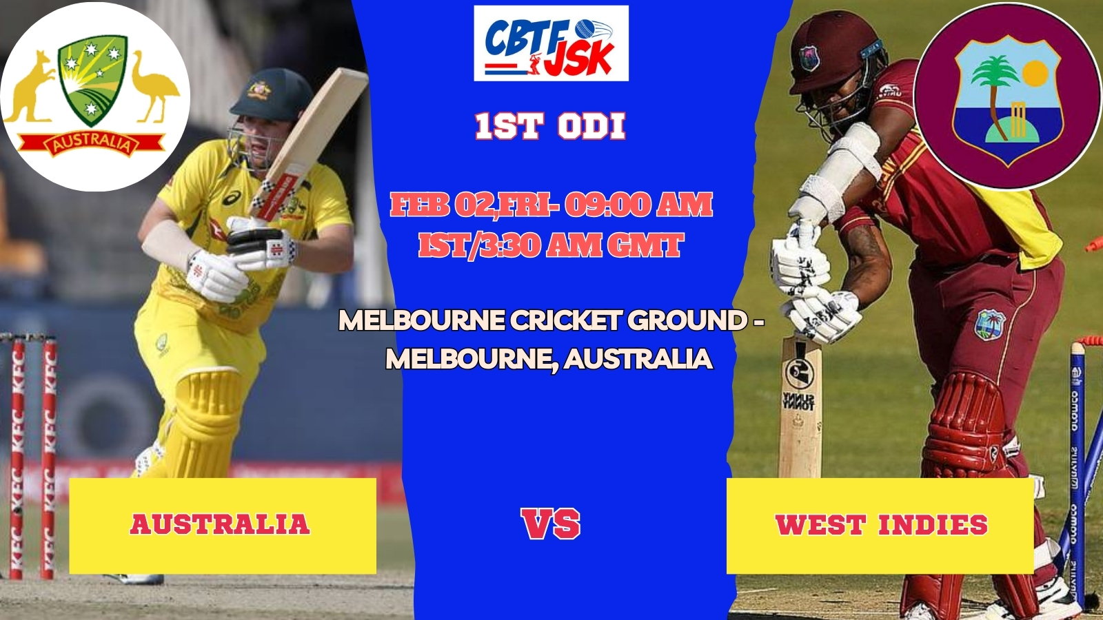 Australia vs West Indies 1st ODI Match Prediction, Betting Tips & Odds