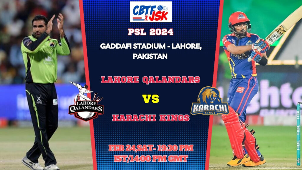 Lahore Qalandars vs Karachi Kings Today Match Prediction & Live Odds - PSL 2024