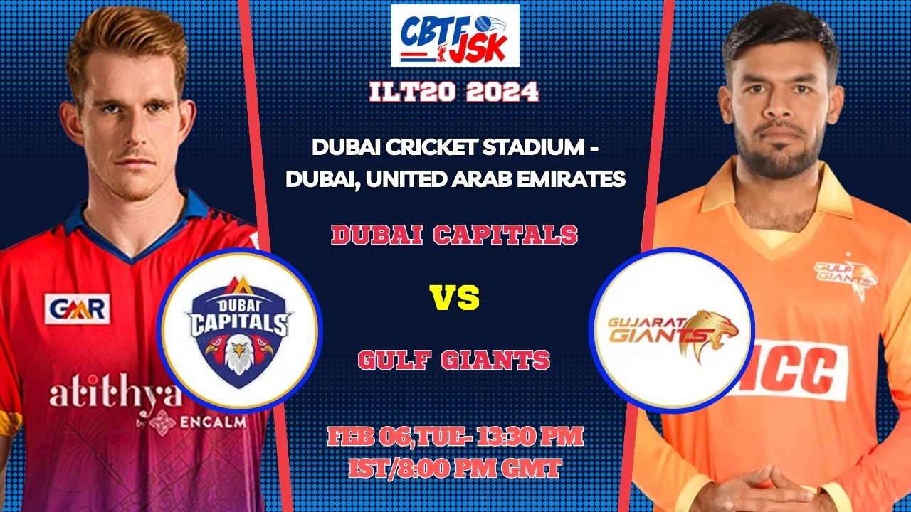 Dubai Capitals vs Gulf Giants Today Match Prediction & Live Odds - ILT20 2024