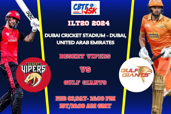 Desert Vipers vs Gulf Giants Today Match Prediction & Live Odds - ILT20 2024