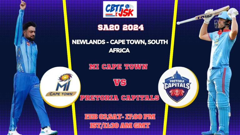 MI Cape Town vs Pretoria Capitals Today Match Prediction & Live Odds – SA20 2024