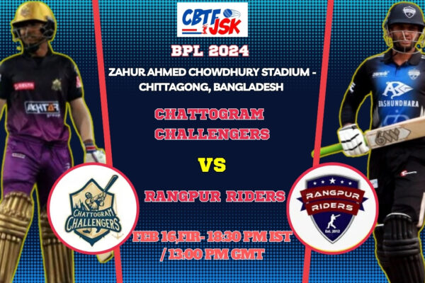 Chattogram Challengers vs Rangpur Riders Today Match Prediction & Live Odds - BPL 2024