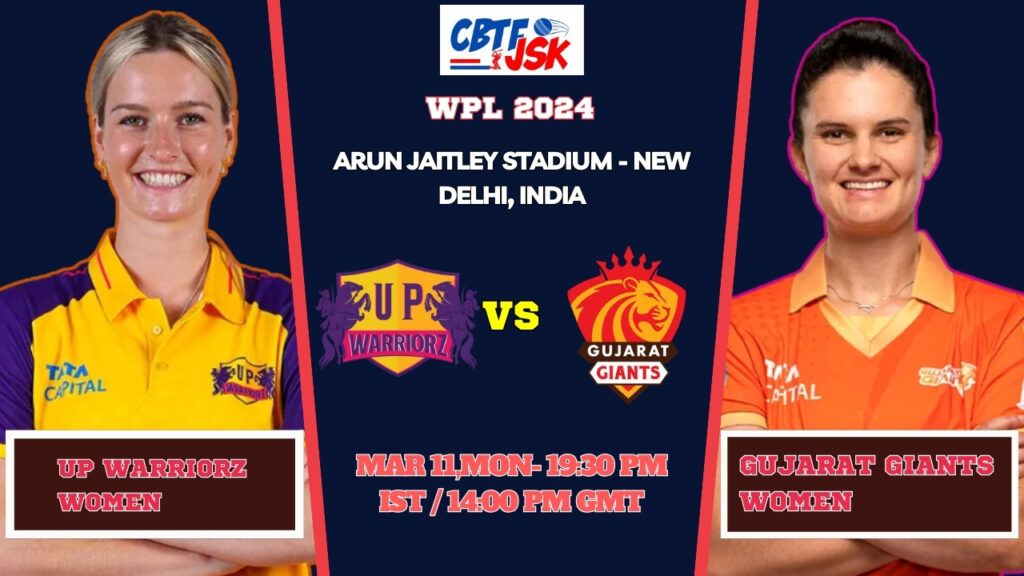 Gujarat Giants vs UP Warriorz Women Today Match Prediction & Live Odds - WPL 2024