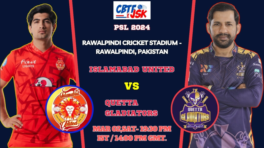 Islamabad United vs Quetta Gladiators Today Match Prediction & Live Odds - PSL 2024