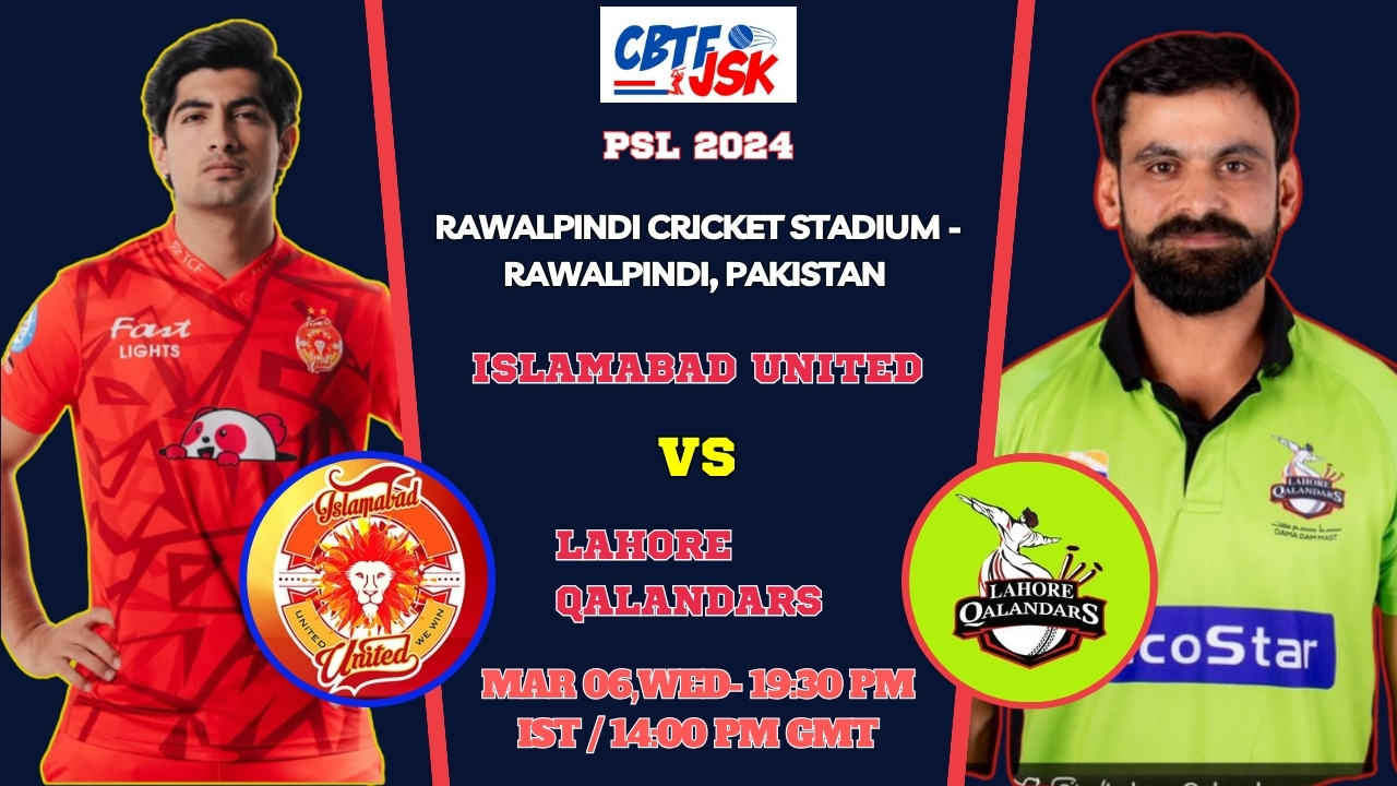 Islamabad United vs Lahore Qalandars Today Match Prediction & Live Odds - PSL 2024