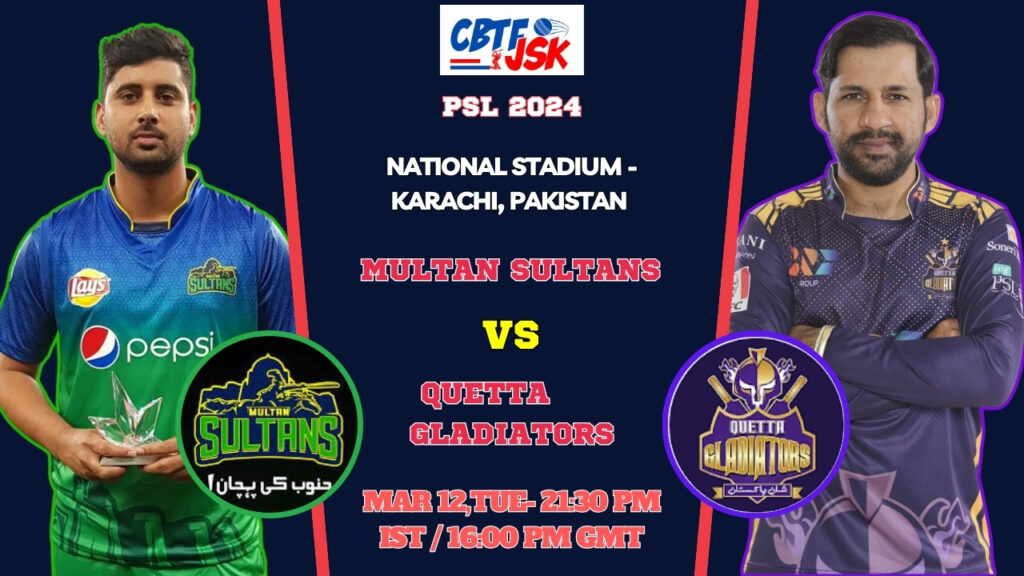 Multan Sultans vs Quetta Gladiators Today Match Prediction & Live Odds - PSL 2024