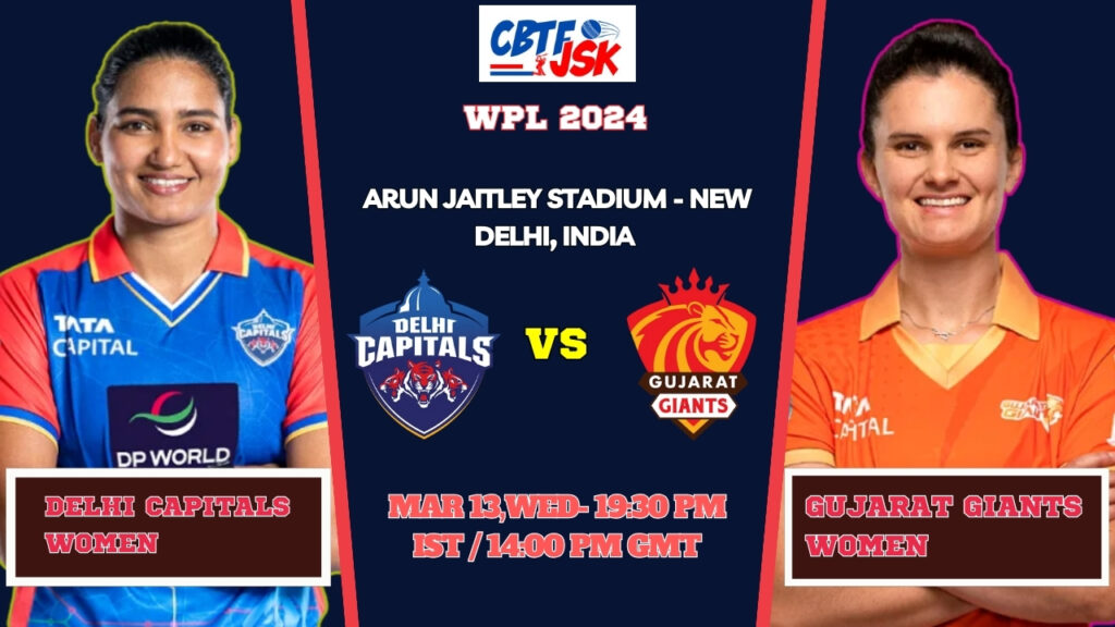 Delhi Capitals vs Gujarat Giants Women Today Match Prediction & Live Odds - WPL 2024