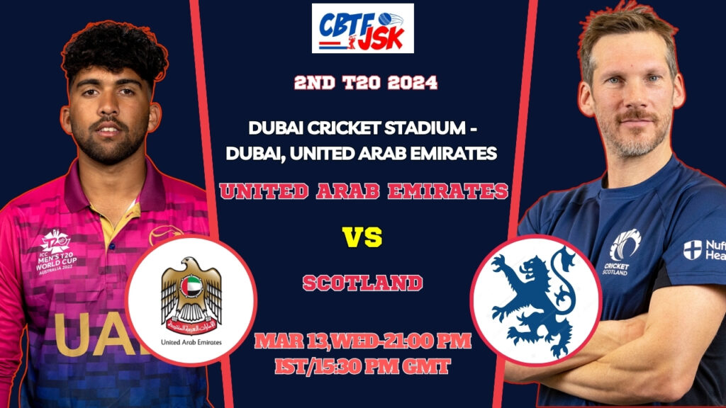 UNITED ARAB EMIRATES vs SCOTLAND 2nd T20 Match Prediction, Betting Tips & Odds