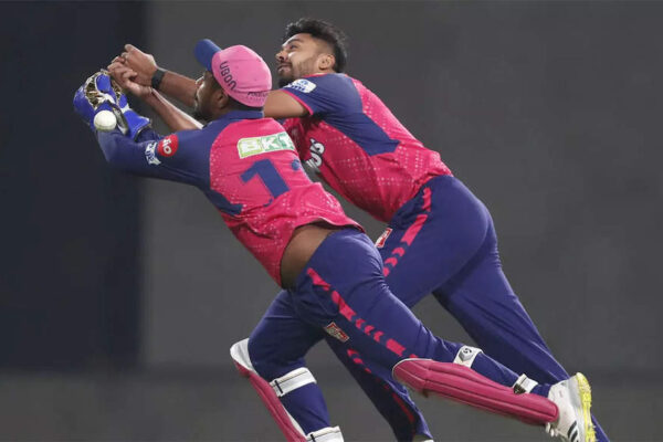 Watch: Lack of communication between Sanju Samson, Avesh Khan results in a near-collision, drop catch | Cricket News