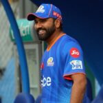 MI batter Rohit Sharma gave a rousing speech after their win vs DC (PTI)