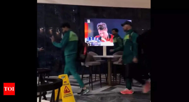 Indo-Pak fans spar online over video showing Pakistan players walking past IPL final playing on TV | Cricket News