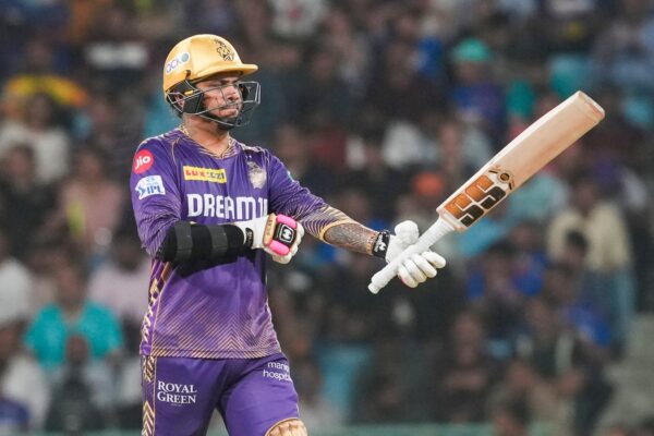 Sunil Narine rules with the bat as KKR top the IPL table