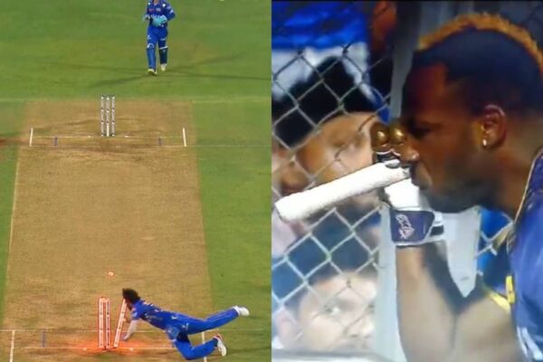 Andre Russell nearly slams bat in Wankhede railing after horrible mix up as Hardik Pandya pulls off incredible run out