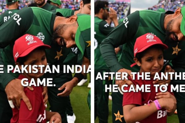 Babar Azam worried as kid starts crying more after he gifts him gloves: ‘I saw him in India vs Pakistan match…’